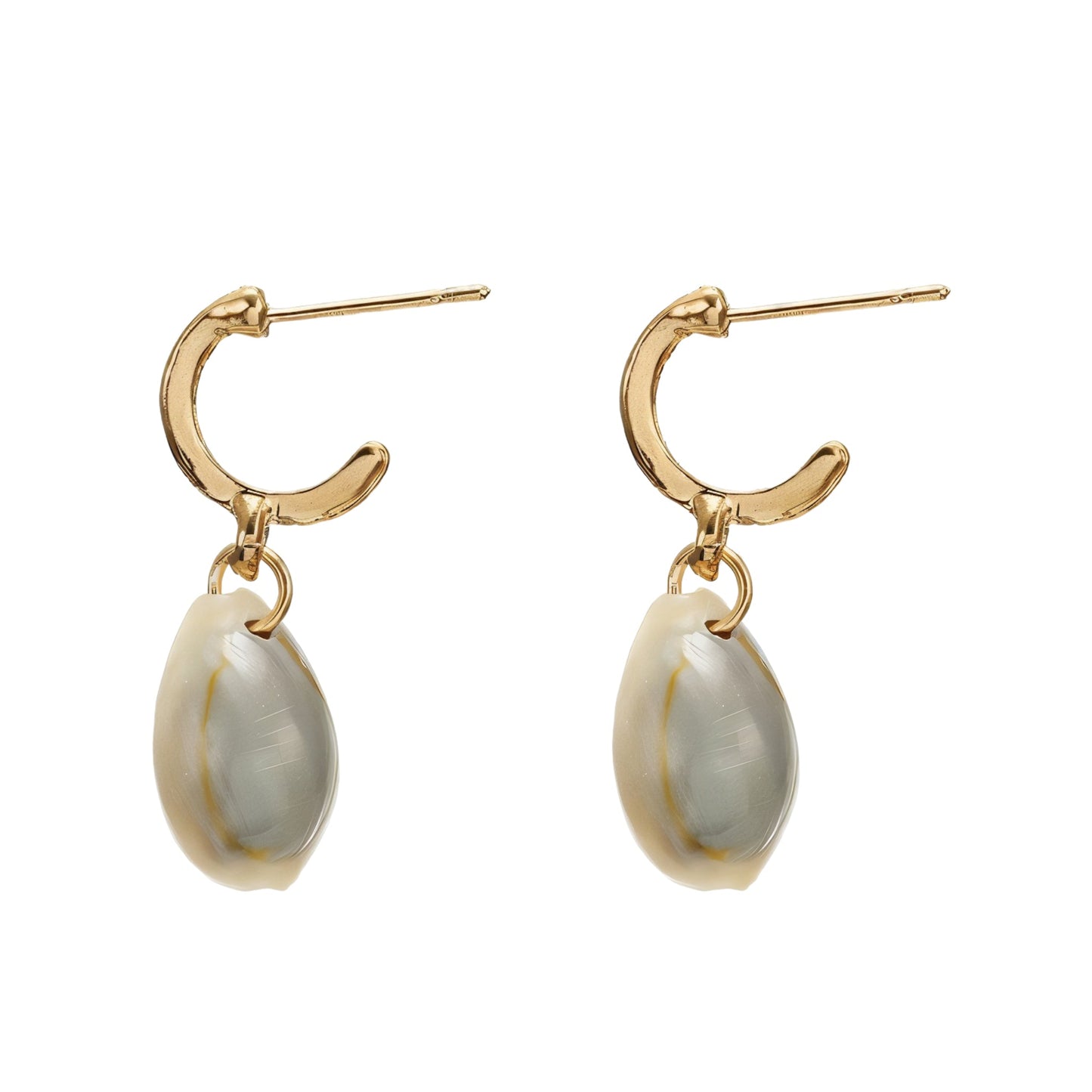 Seashell Earrings Hoop and Puka Shell - Curatelle